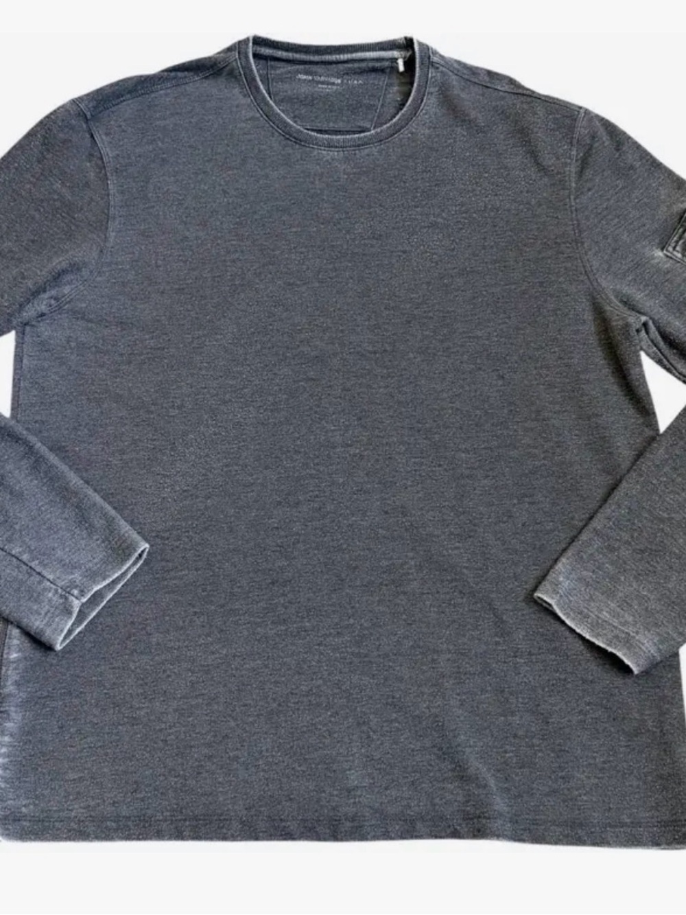 John Varvatos Men's Long Sleeve Crew - Charcoal